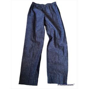 Dark Wash Pull On Elastic Waist Jeans